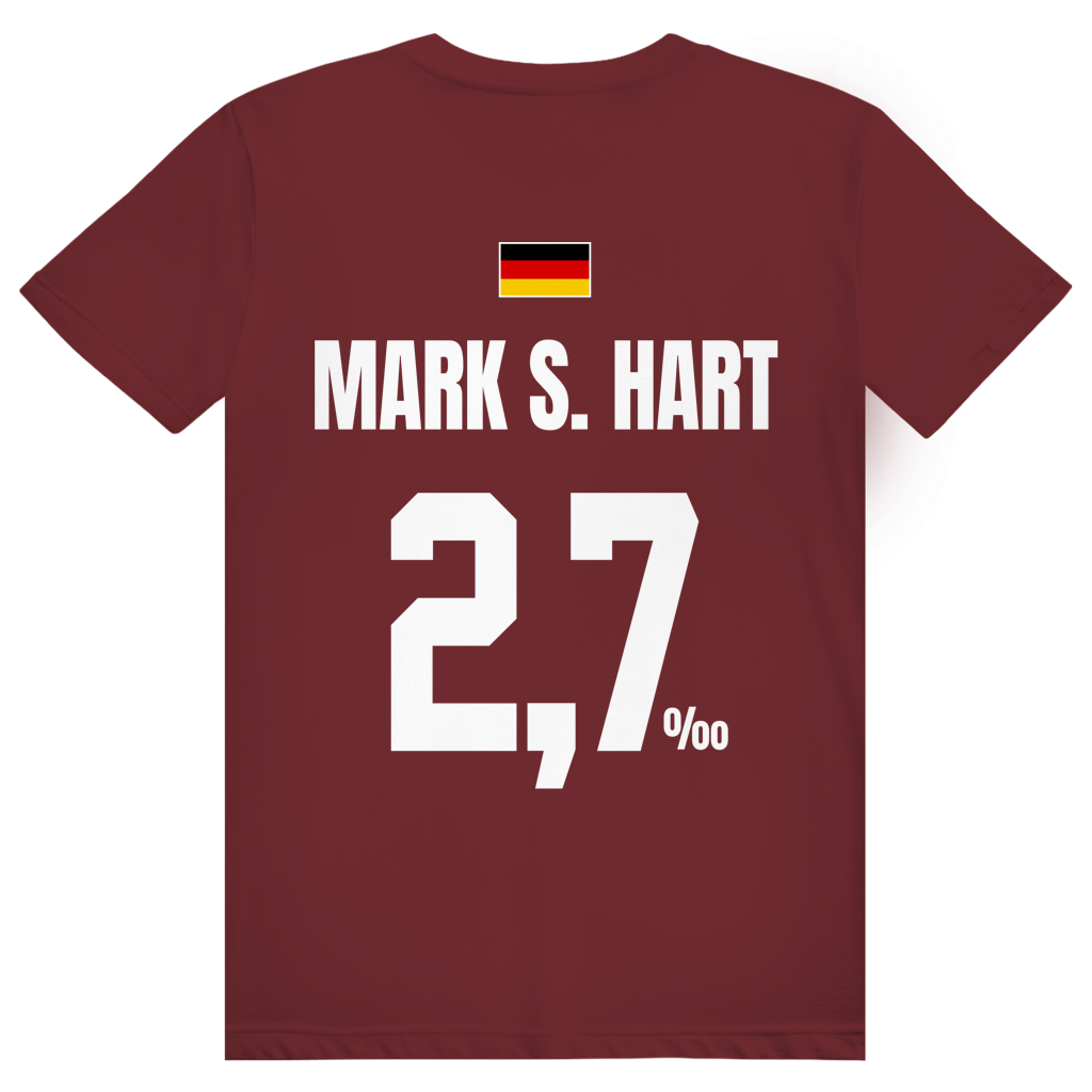 Mark S. Hart - Sauftrikot Deutschland Trikot - Premium Bio Unisex (Rückendruck) T-Shirt