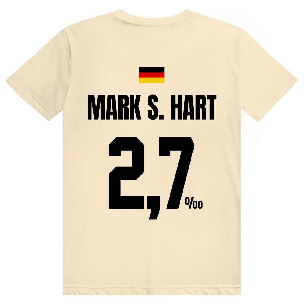 Mark S. Hart - Sauftrikot Deutschland Trikot - Premium Bio Unisex (Rückendruck) T-Shirt