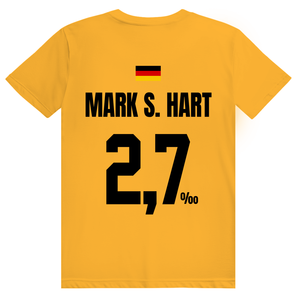 Mark S. Hart - Sauftrikot Deutschland Trikot - Premium Bio Unisex (Rückendruck) T-Shirt