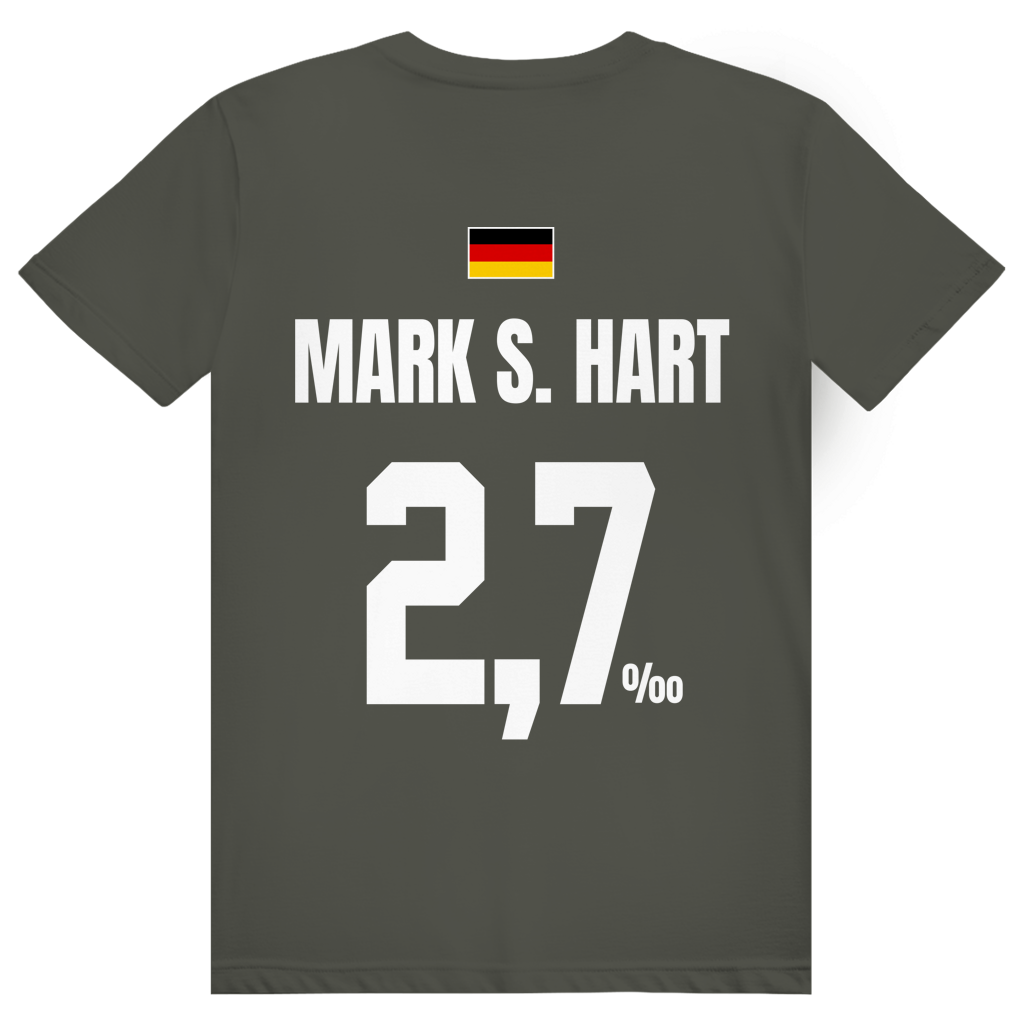 Mark S. Hart - Sauftrikot Deutschland Trikot - Premium Bio Unisex (Rückendruck) T-Shirt