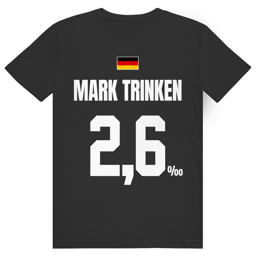 Mark Trinken - Sauftrikot Deutschland Trikot - Premium Bio Unisex (Rückendruck) T-Shirt