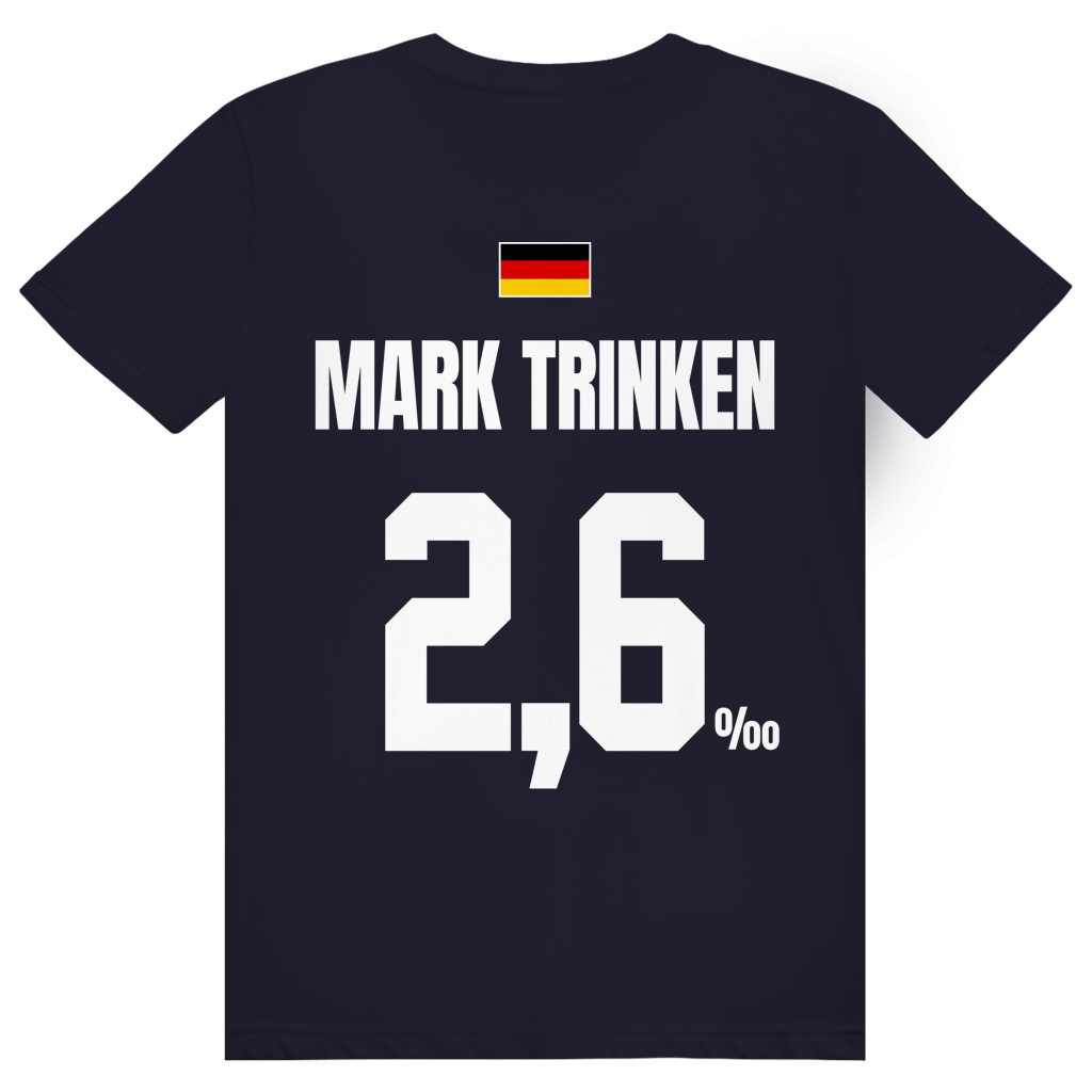 Mark Trinken - Sauftrikot Deutschland Trikot - Premium Bio Unisex (Rückendruck) T-Shirt