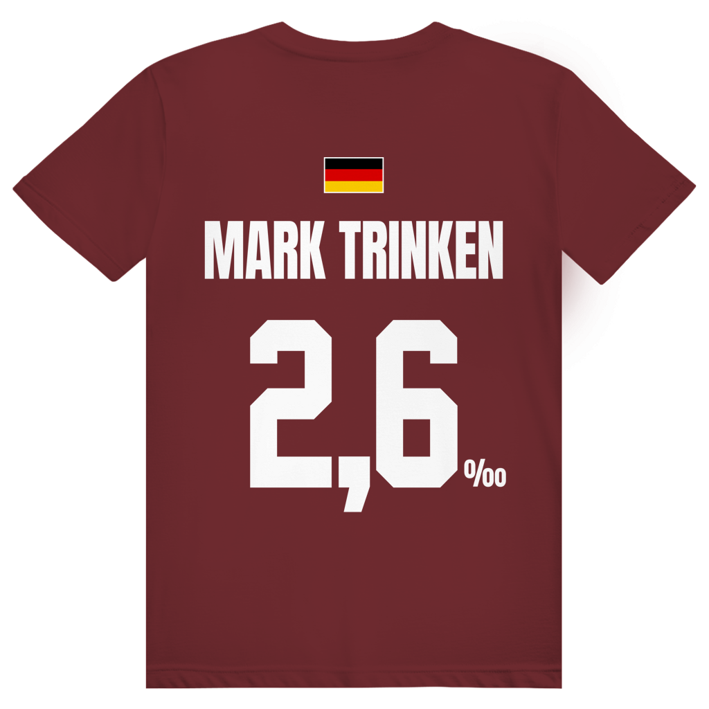 Mark Trinken - Sauftrikot Deutschland Trikot - Premium Bio Unisex (Rückendruck) T-Shirt