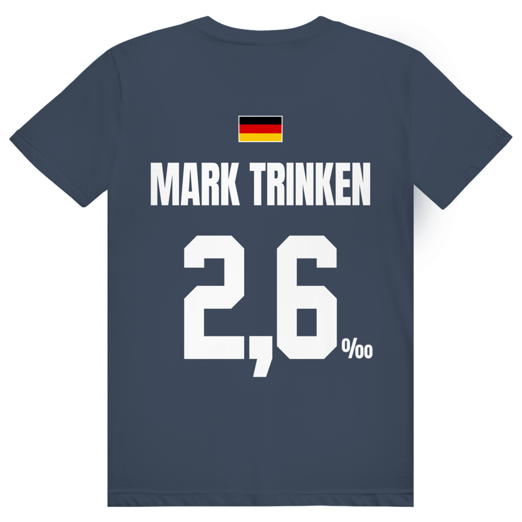 Mark Trinken - Sauftrikot Deutschland Trikot - Premium Bio Unisex (Rückendruck) T-Shirt