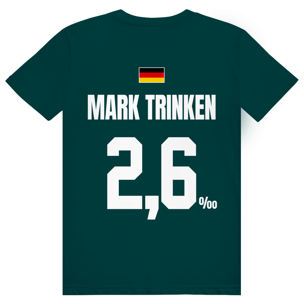 Mark Trinken - Sauftrikot Deutschland Trikot - Premium Bio Unisex (Rückendruck) T-Shirt
