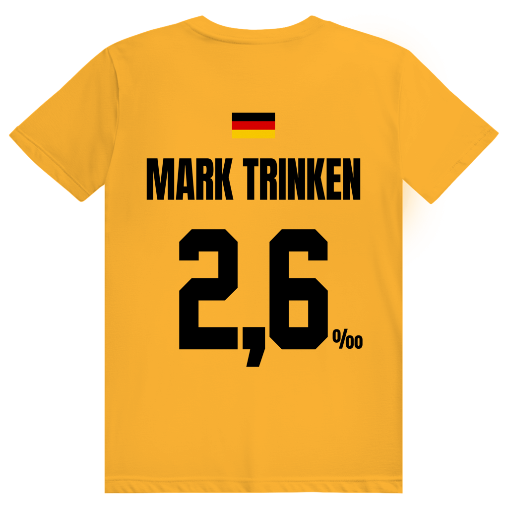 Mark Trinken - Sauftrikot Deutschland Trikot - Premium Bio Unisex (Rückendruck) T-Shirt