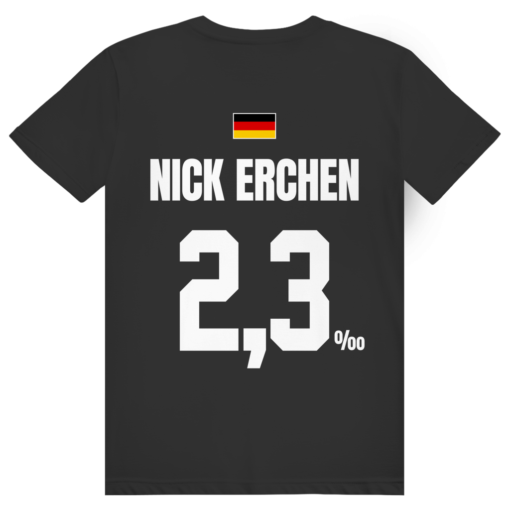 Nick Erchen - Sauftrikot Deutschland Trikot - Premium Bio Unisex (Rückendruck) T-Shirt