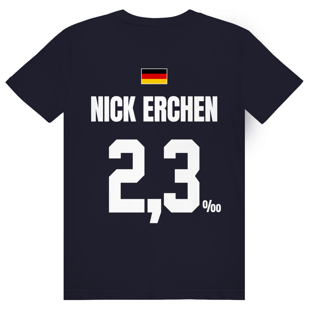 Nick Erchen - Sauftrikot Deutschland Trikot - Premium Bio Unisex (Rückendruck) T-Shirt