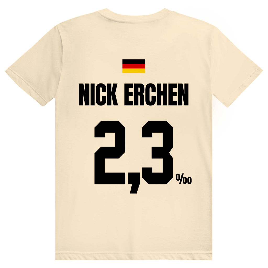 Nick Erchen - Sauftrikot Deutschland Trikot - Premium Bio Unisex (Rückendruck) T-Shirt