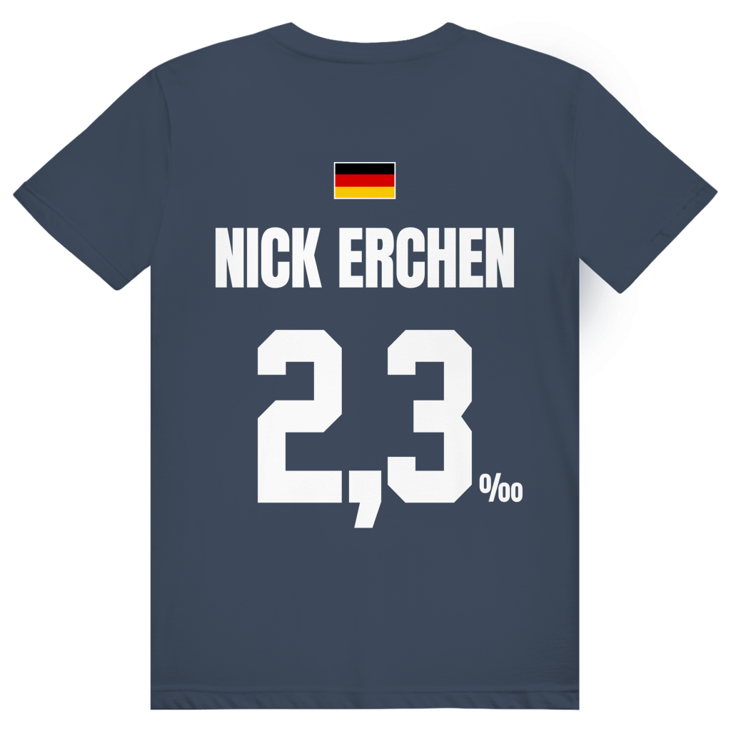 Nick Erchen - Sauftrikot Deutschland Trikot - Premium Bio Unisex (Rückendruck) T-Shirt