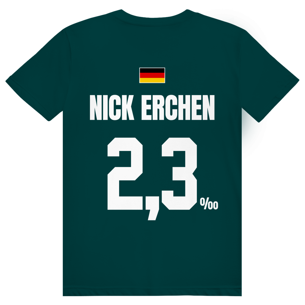 Nick Erchen - Sauftrikot Deutschland Trikot - Premium Bio Unisex (Rückendruck) T-Shirt