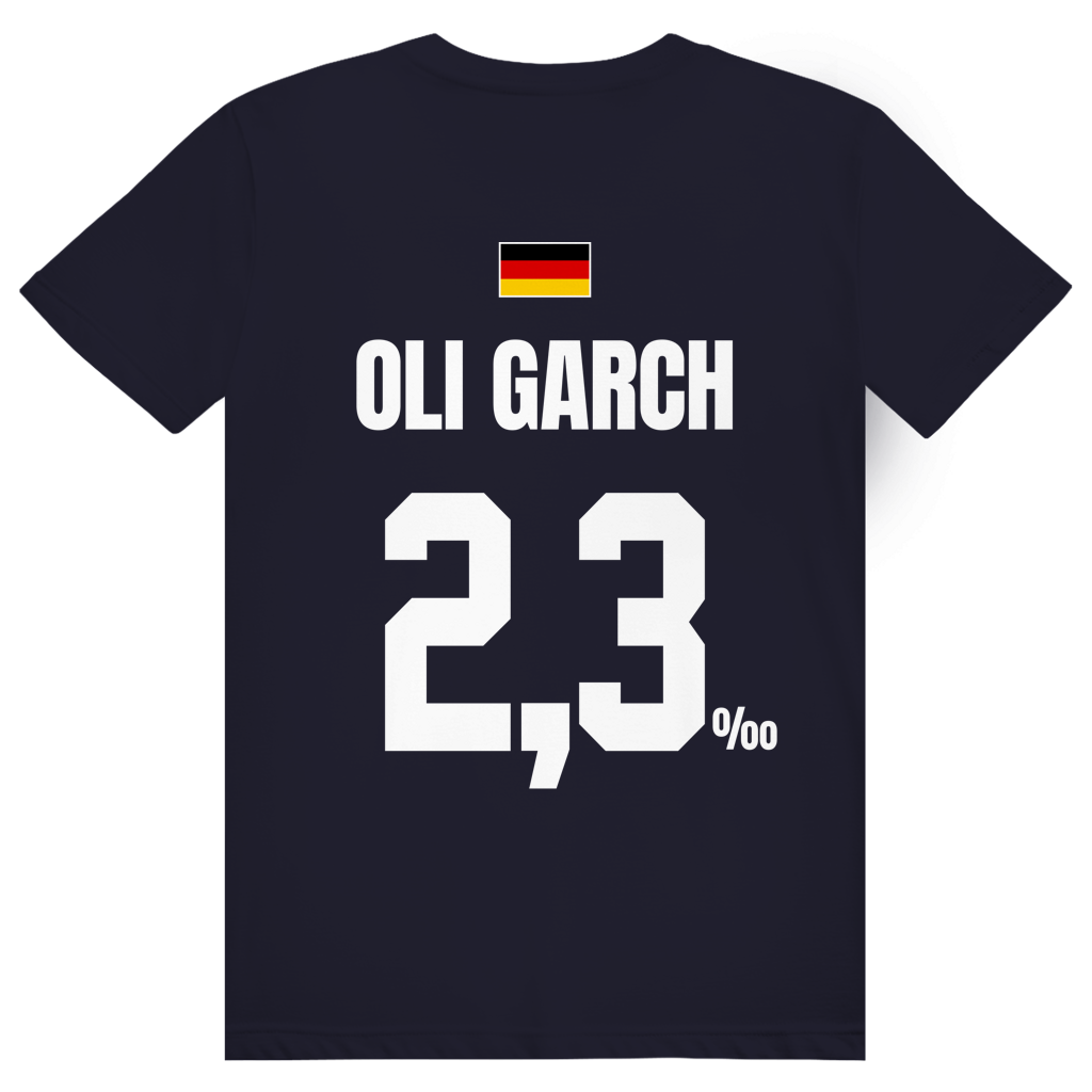 Oli Garch - Sauftrikot Deutschland Trikot - Premium Bio Unisex (Rückendruck) T-Shirt