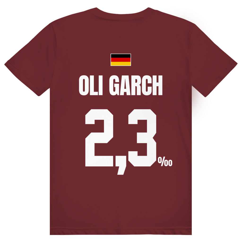 Oli Garch - Sauftrikot Deutschland Trikot - Premium Bio Unisex (Rückendruck) T-Shirt