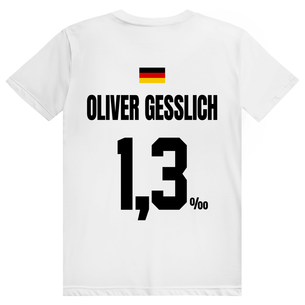 Oliver Gesslich - Sauftrikot Deutschland Trikot - Premium Bio Unisex (Rückendruck) T-Shirt
