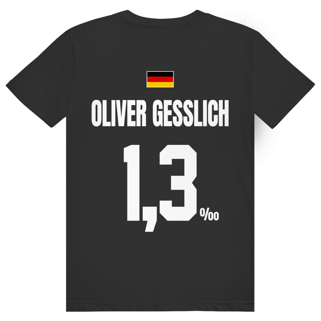 Oliver Gesslich - Sauftrikot Deutschland Trikot - Premium Bio Unisex (Rückendruck) T-Shirt