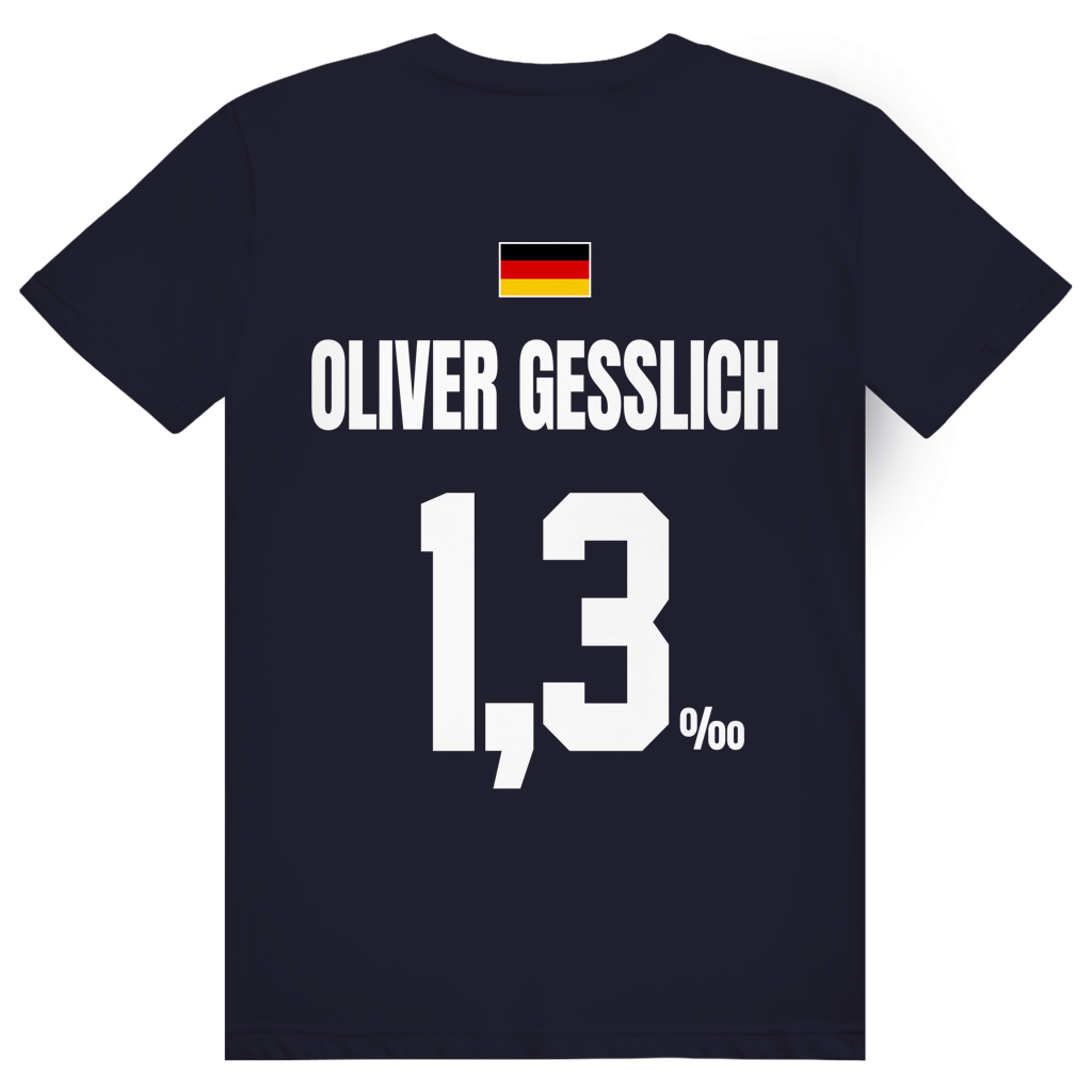 Oliver Gesslich - Sauftrikot Deutschland Trikot - Premium Bio Unisex (Rückendruck) T-Shirt