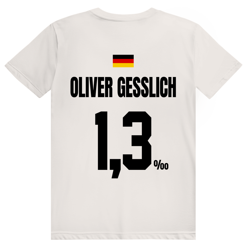 Oliver Gesslich - Sauftrikot Deutschland Trikot - Premium Bio Unisex (Rückendruck) T-Shirt