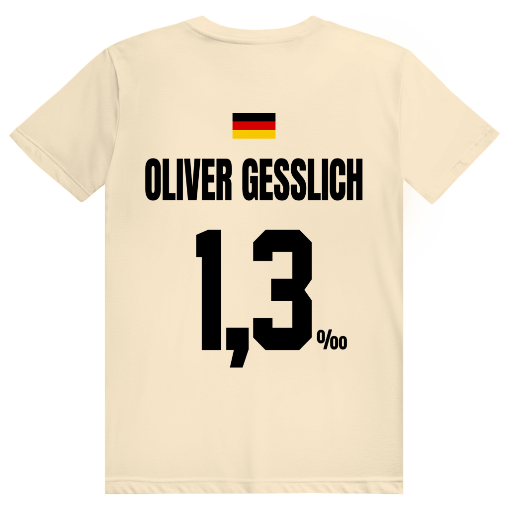 Oliver Gesslich - Sauftrikot Deutschland Trikot - Premium Bio Unisex (Rückendruck) T-Shirt