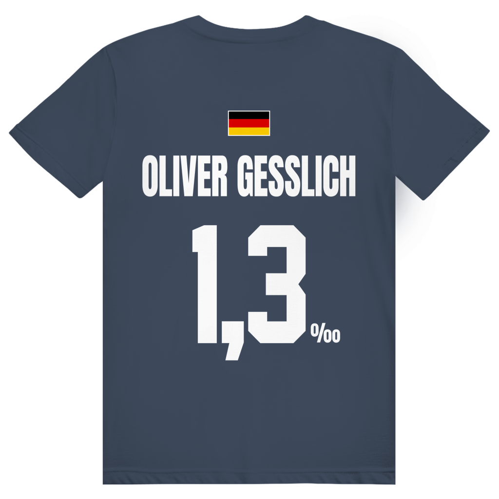 Oliver Gesslich - Sauftrikot Deutschland Trikot - Premium Bio Unisex (Rückendruck) T-Shirt