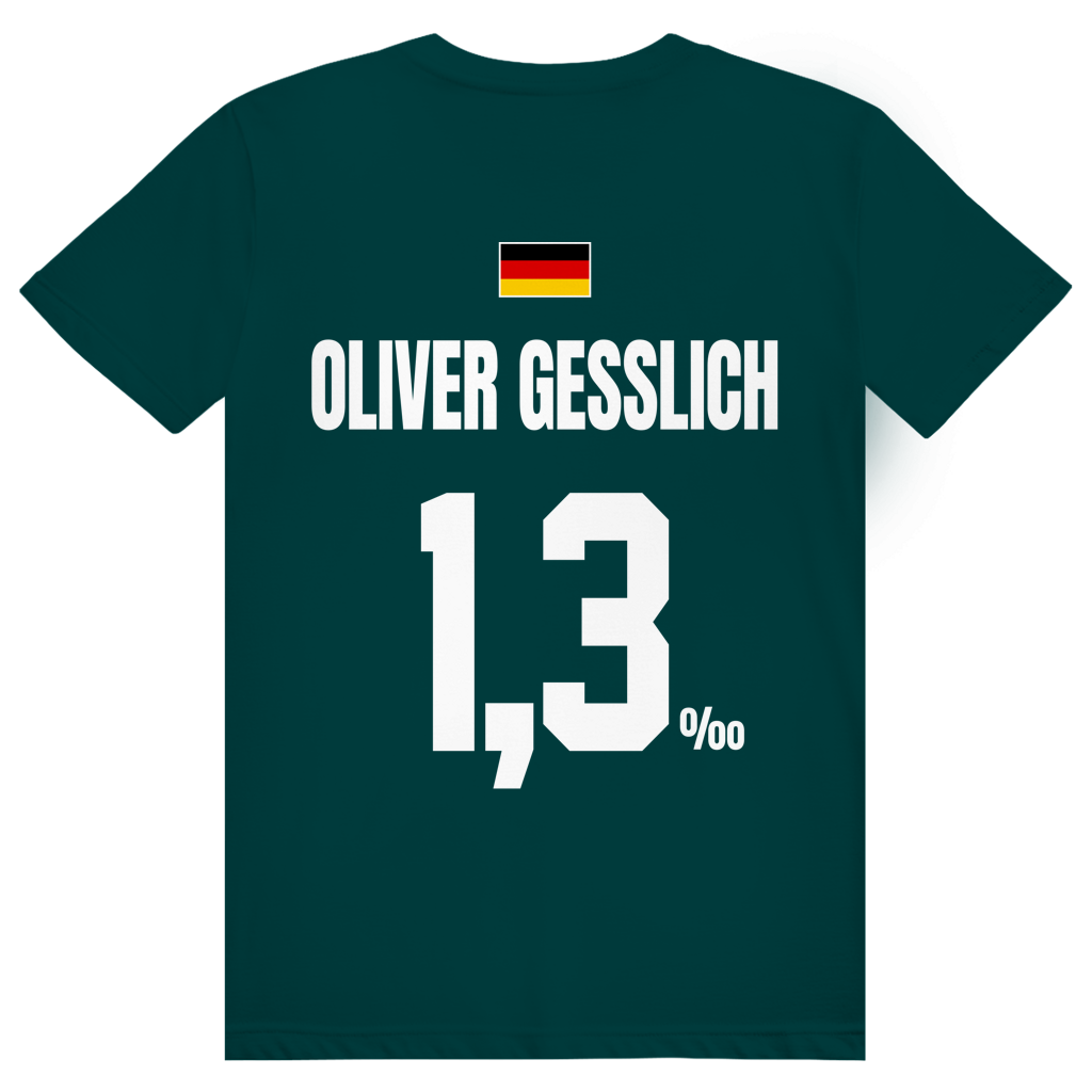 Oliver Gesslich - Sauftrikot Deutschland Trikot - Premium Bio Unisex (Rückendruck) T-Shirt