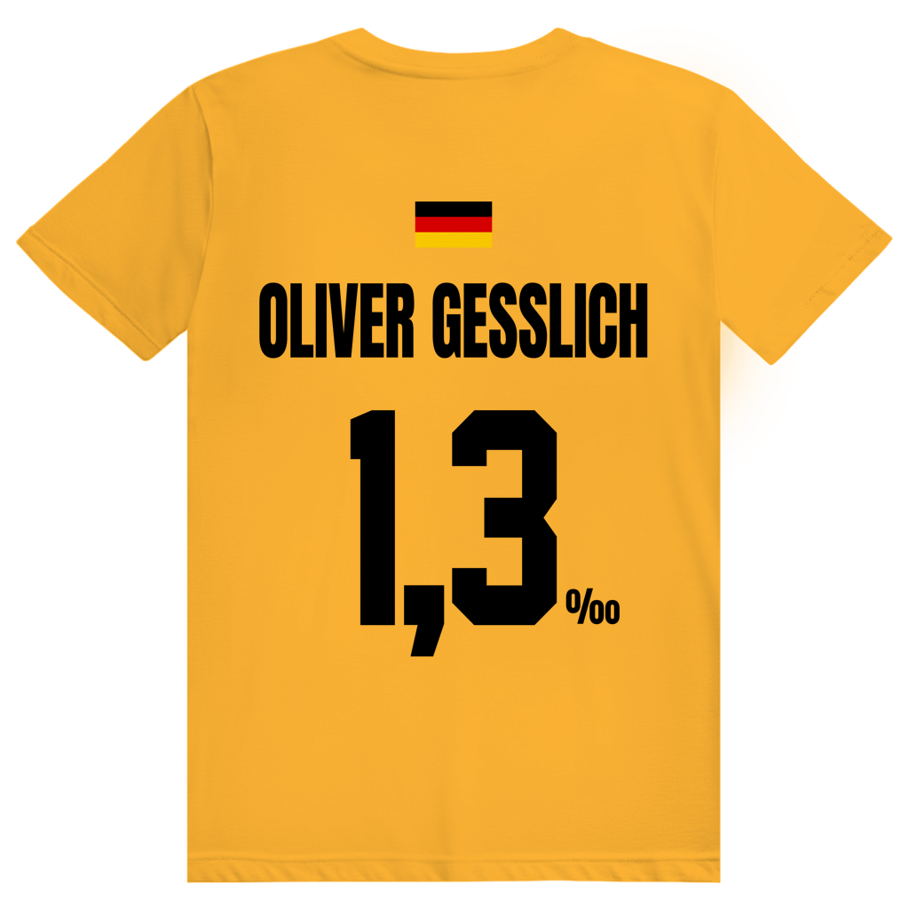 Oliver Gesslich - Sauftrikot Deutschland Trikot - Premium Bio Unisex (Rückendruck) T-Shirt
