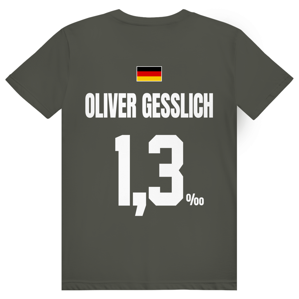 Oliver Gesslich - Sauftrikot Deutschland Trikot - Premium Bio Unisex (Rückendruck) T-Shirt