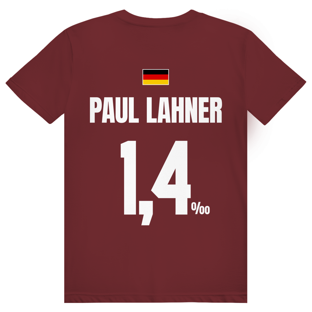 Paul Lahner - Sauftrikot Deutschland Trikot - Premium Bio Unisex (Rückendruck) T-Shirt