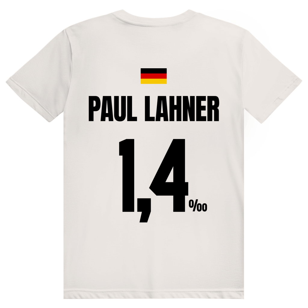 Paul Lahner - Sauftrikot Deutschland Trikot - Premium Bio Unisex (Rückendruck) T-Shirt