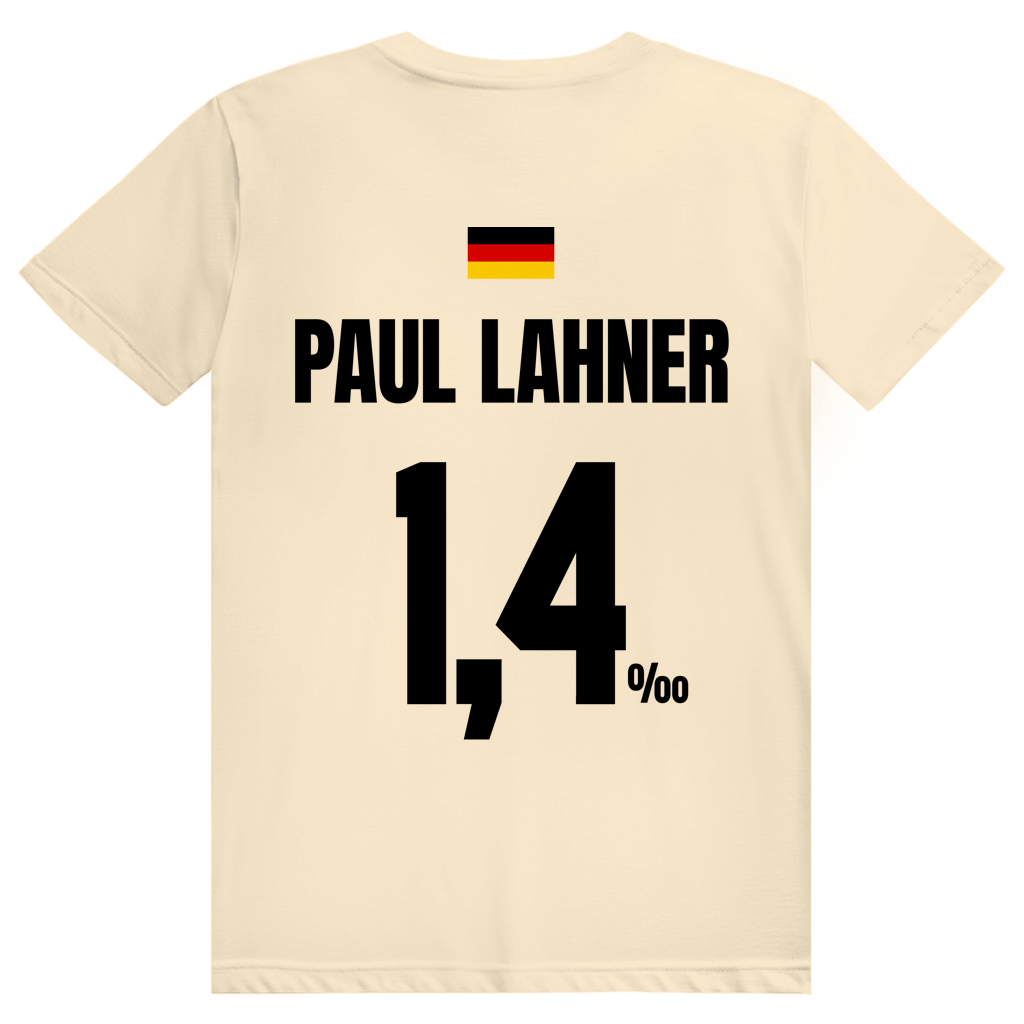 Paul Lahner - Sauftrikot Deutschland Trikot - Premium Bio Unisex (Rückendruck) T-Shirt