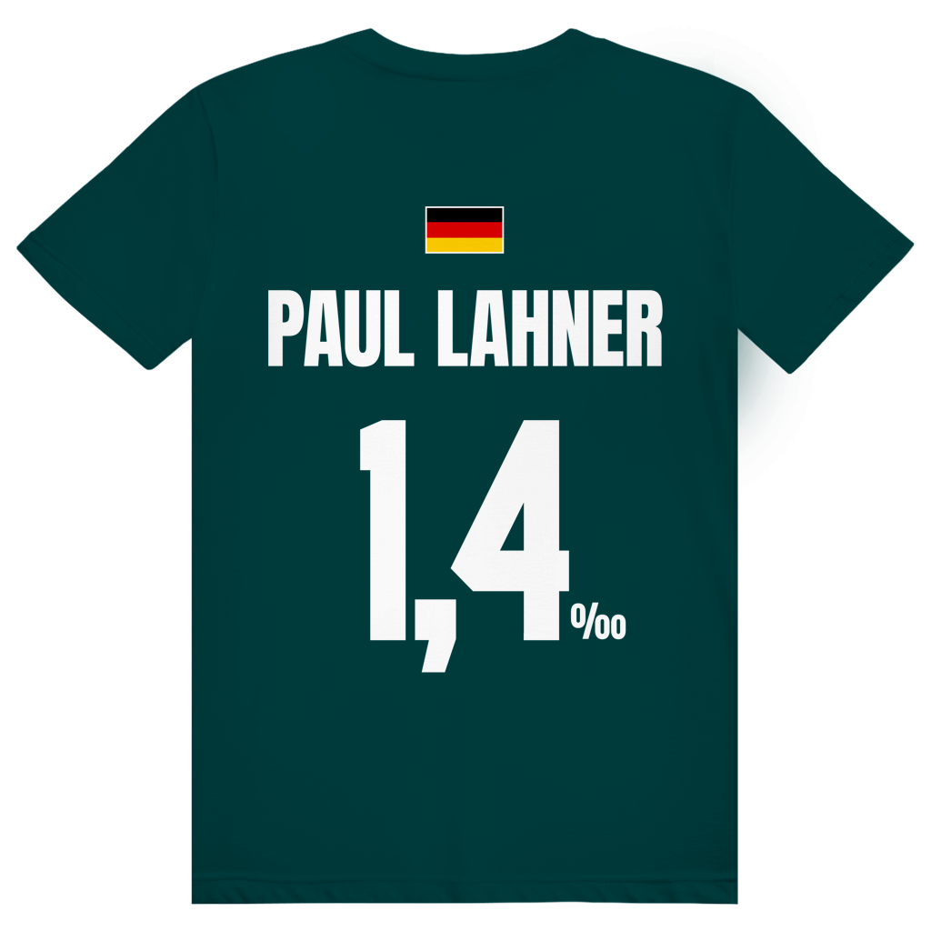 Paul Lahner - Sauftrikot Deutschland Trikot - Premium Bio Unisex (Rückendruck) T-Shirt