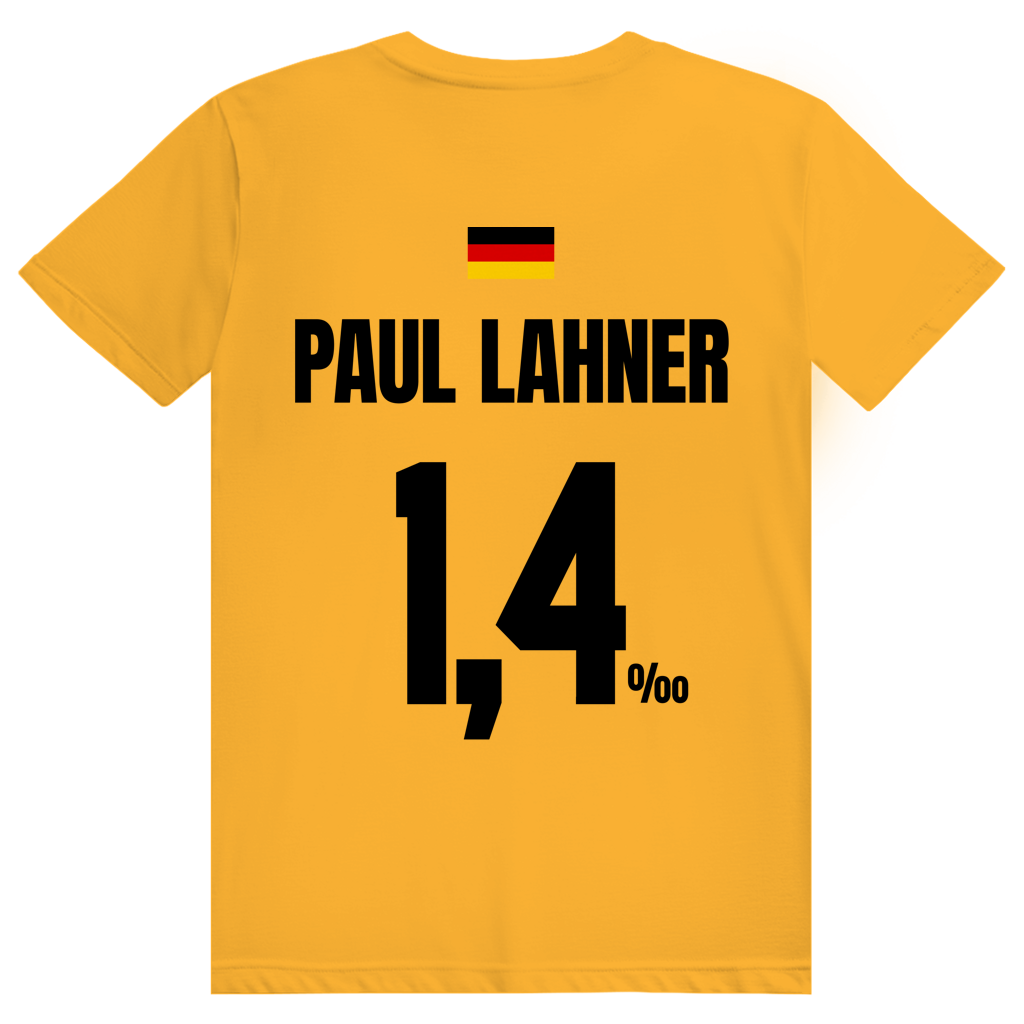 Paul Lahner - Sauftrikot Deutschland Trikot - Premium Bio Unisex (Rückendruck) T-Shirt