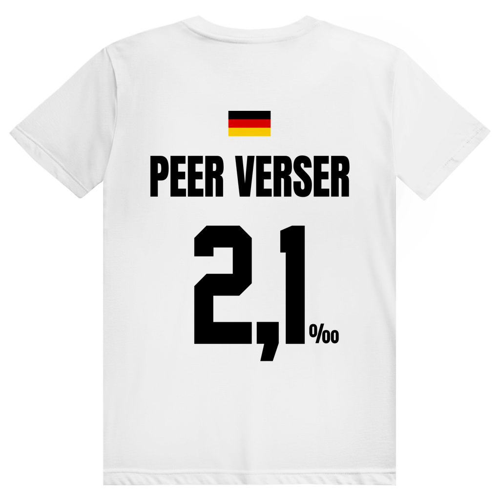 Peer Verser - Sauftrikot Deutschland Trikot - Premium Bio Unisex (Rückendruck) T-Shirt