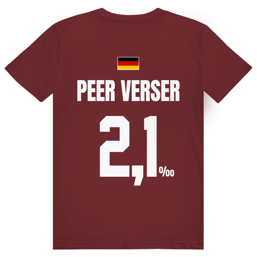 Peer Verser - Sauftrikot Deutschland Trikot - Premium Bio Unisex (Rückendruck) T-Shirt