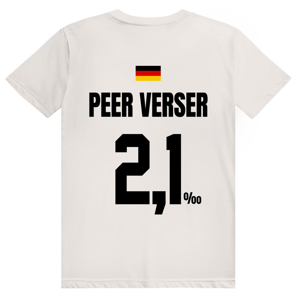 Peer Verser - Sauftrikot Deutschland Trikot - Premium Bio Unisex (Rückendruck) T-Shirt