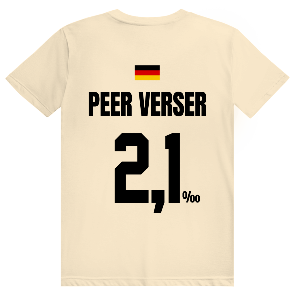 Peer Verser - Sauftrikot Deutschland Trikot - Premium Bio Unisex (Rückendruck) T-Shirt