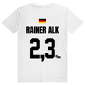 Rainer Alk - Sauftrikot Deutschland Trikot - Premium Bio Unisex (Rückendruck) T-Shirt