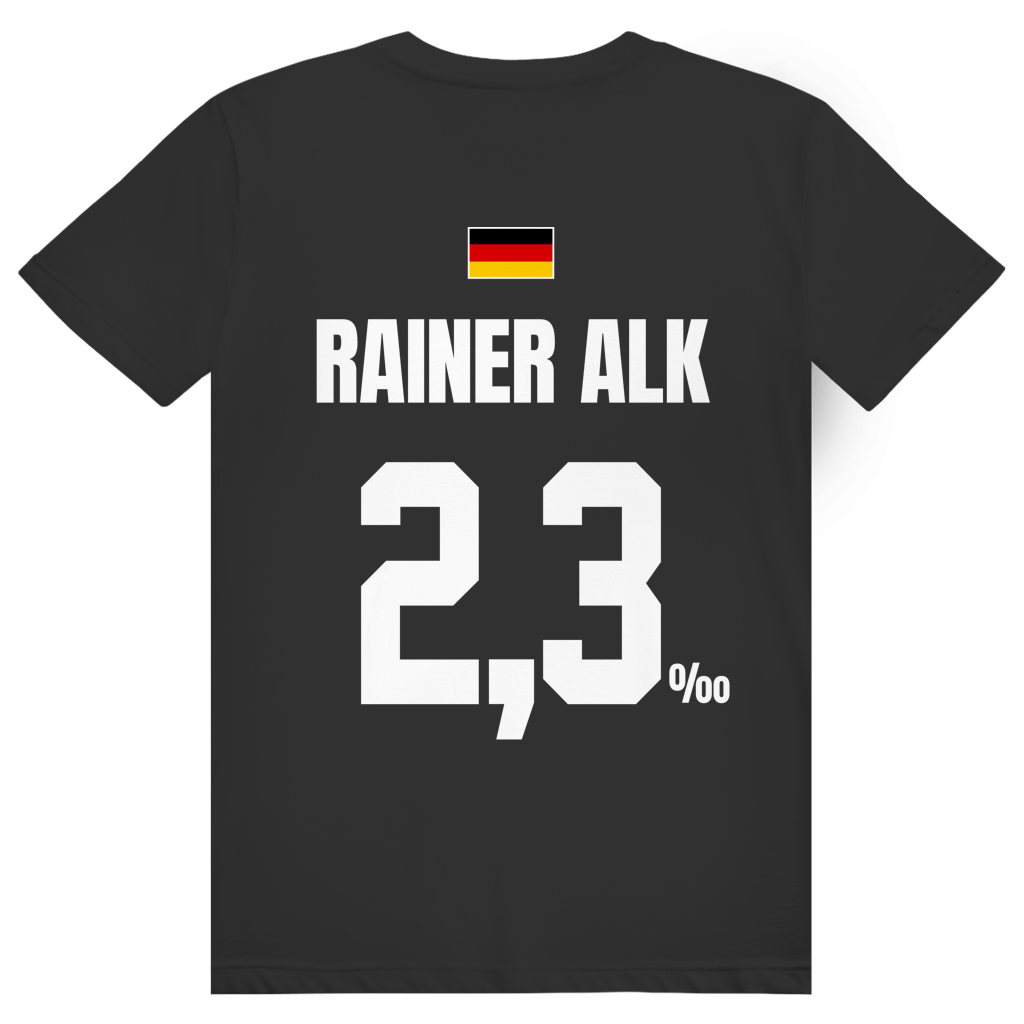 Rainer Alk - Sauftrikot Deutschland Trikot - Premium Bio Unisex (Rückendruck) T-Shirt