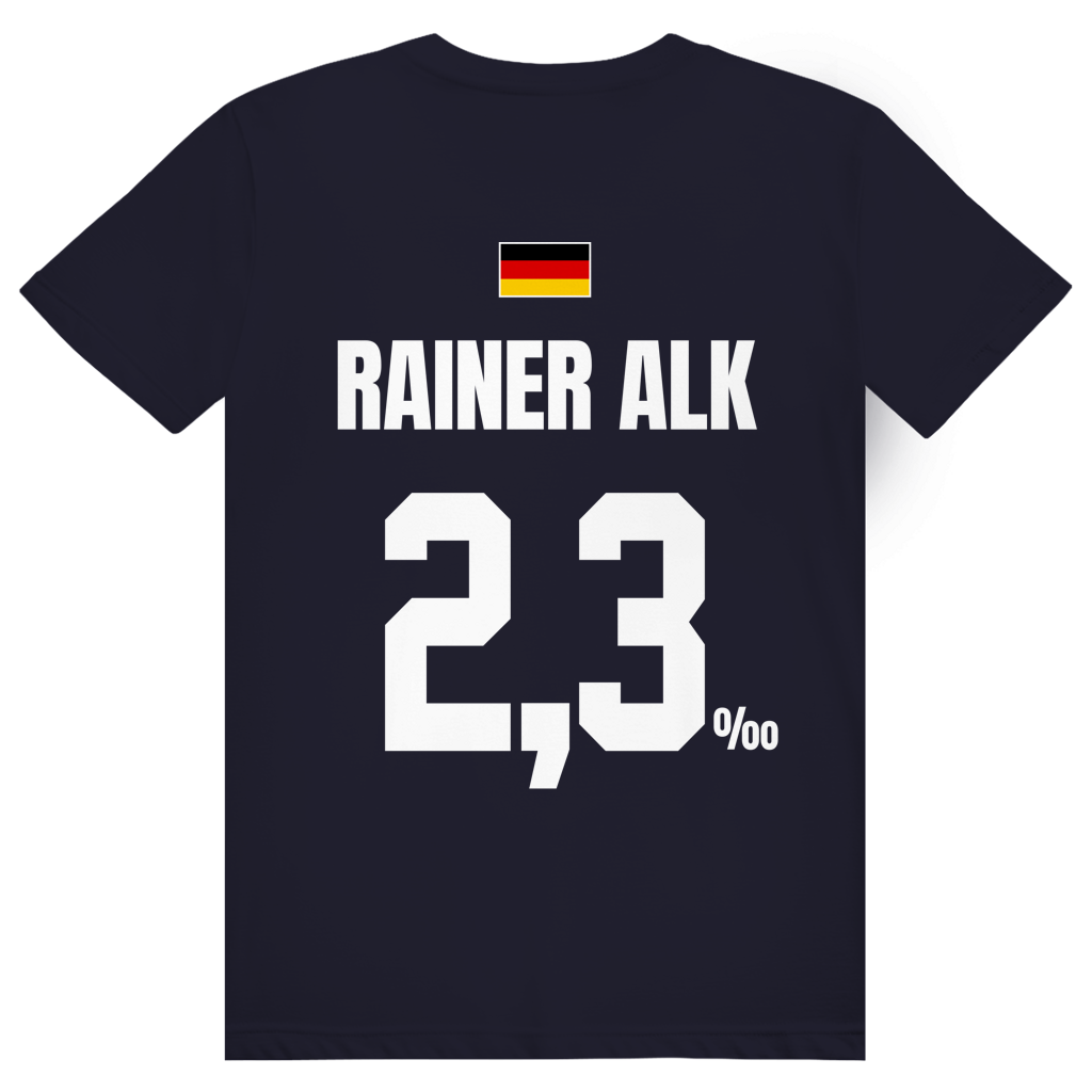 Rainer Alk - Sauftrikot Deutschland Trikot - Premium Bio Unisex (Rückendruck) T-Shirt