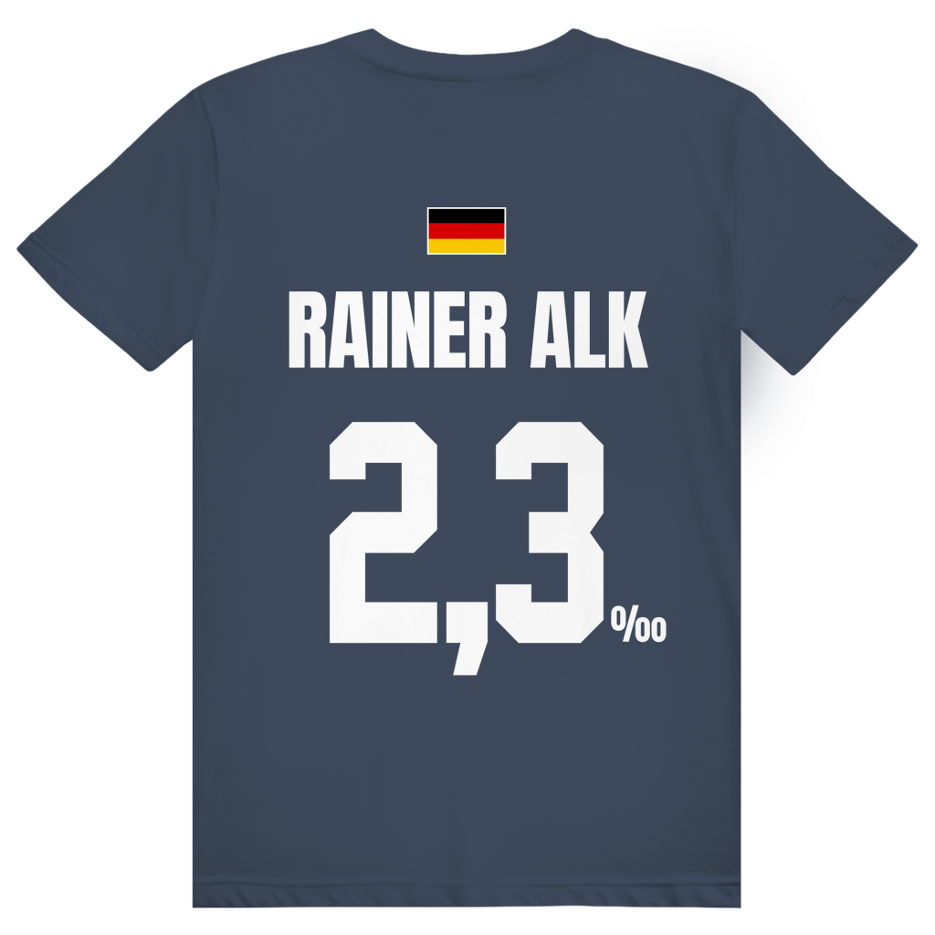 Rainer Alk - Sauftrikot Deutschland Trikot - Premium Bio Unisex (Rückendruck) T-Shirt