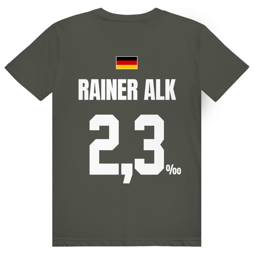 Rainer Alk - Sauftrikot Deutschland Trikot - Premium Bio Unisex (Rückendruck) T-Shirt