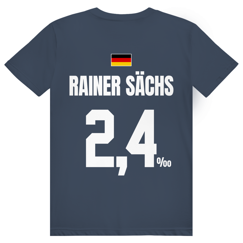 Rainer Sächs - Sauftrikot Deutschland Trikot - Premium Bio Unisex (Rückendruck) T-Shirt