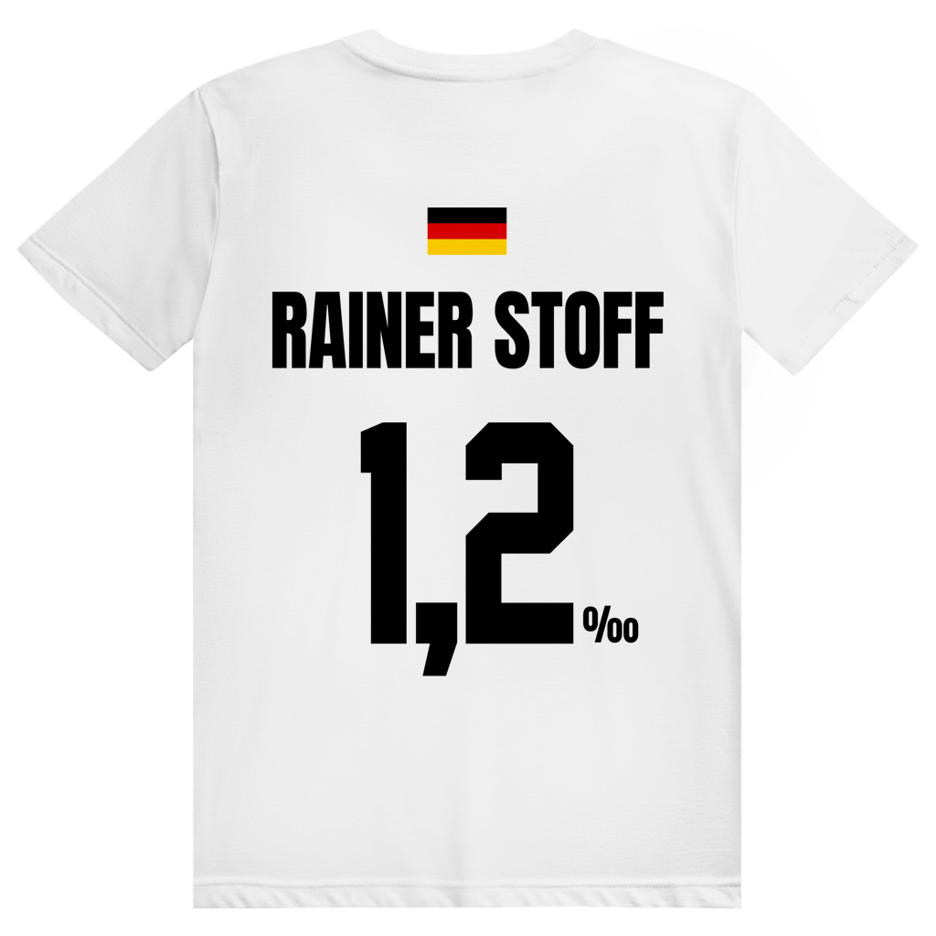 Rainer Stoff - Sauftrikot Deutschland Trikot - Premium Bio Unisex (Rückendruck) T-Shirt