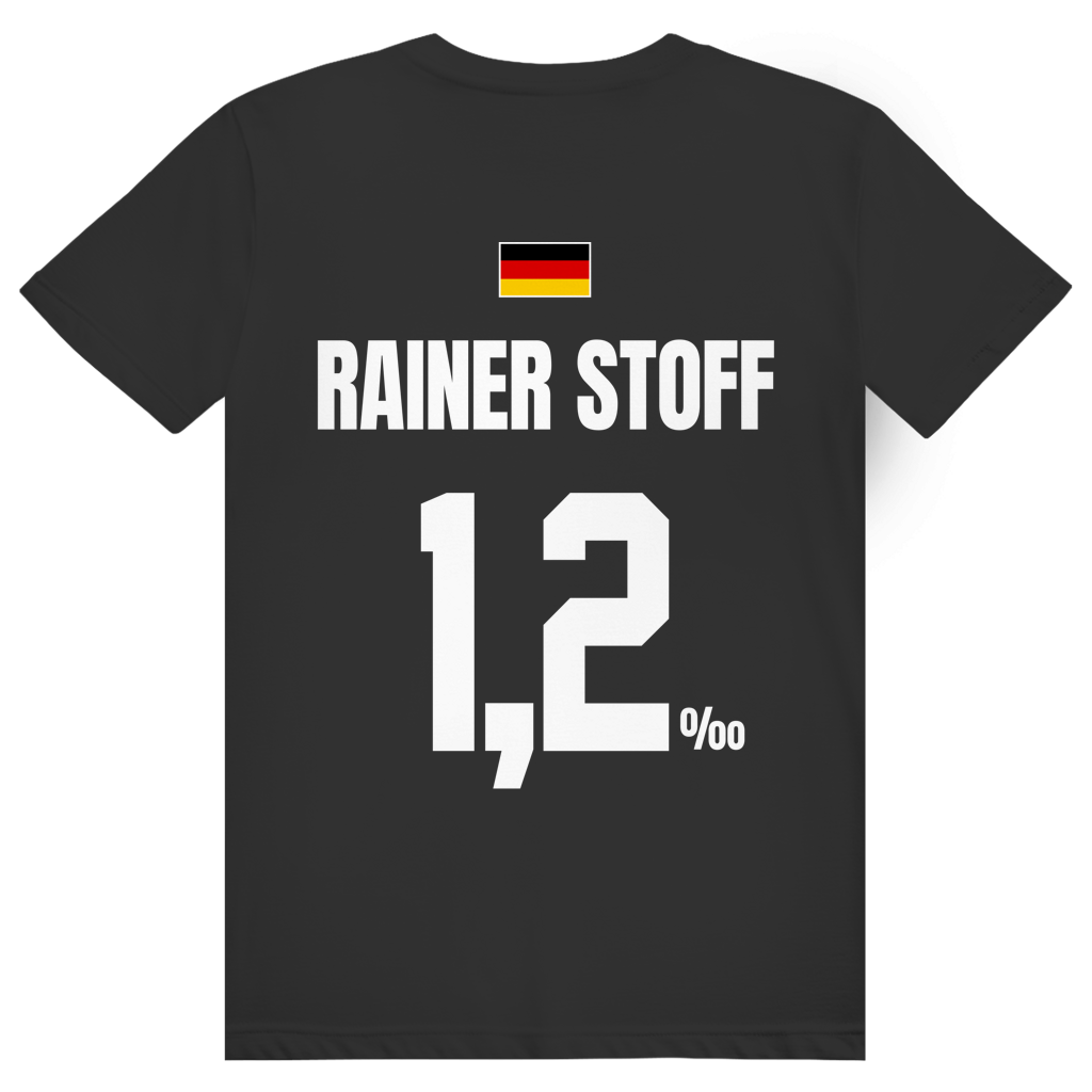 Rainer Stoff - Sauftrikot Deutschland Trikot - Premium Bio Unisex (Rückendruck) T-Shirt