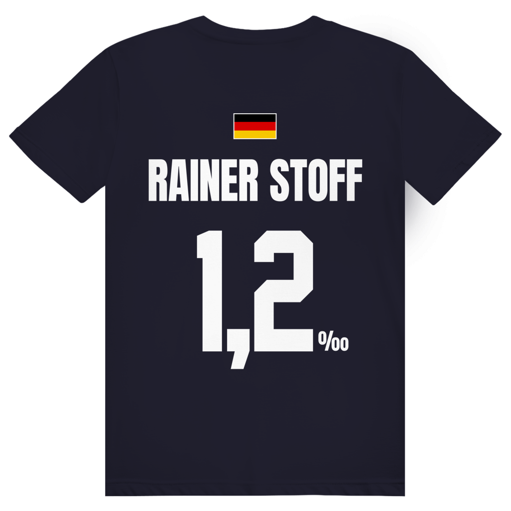 Rainer Stoff - Sauftrikot Deutschland Trikot - Premium Bio Unisex (Rückendruck) T-Shirt