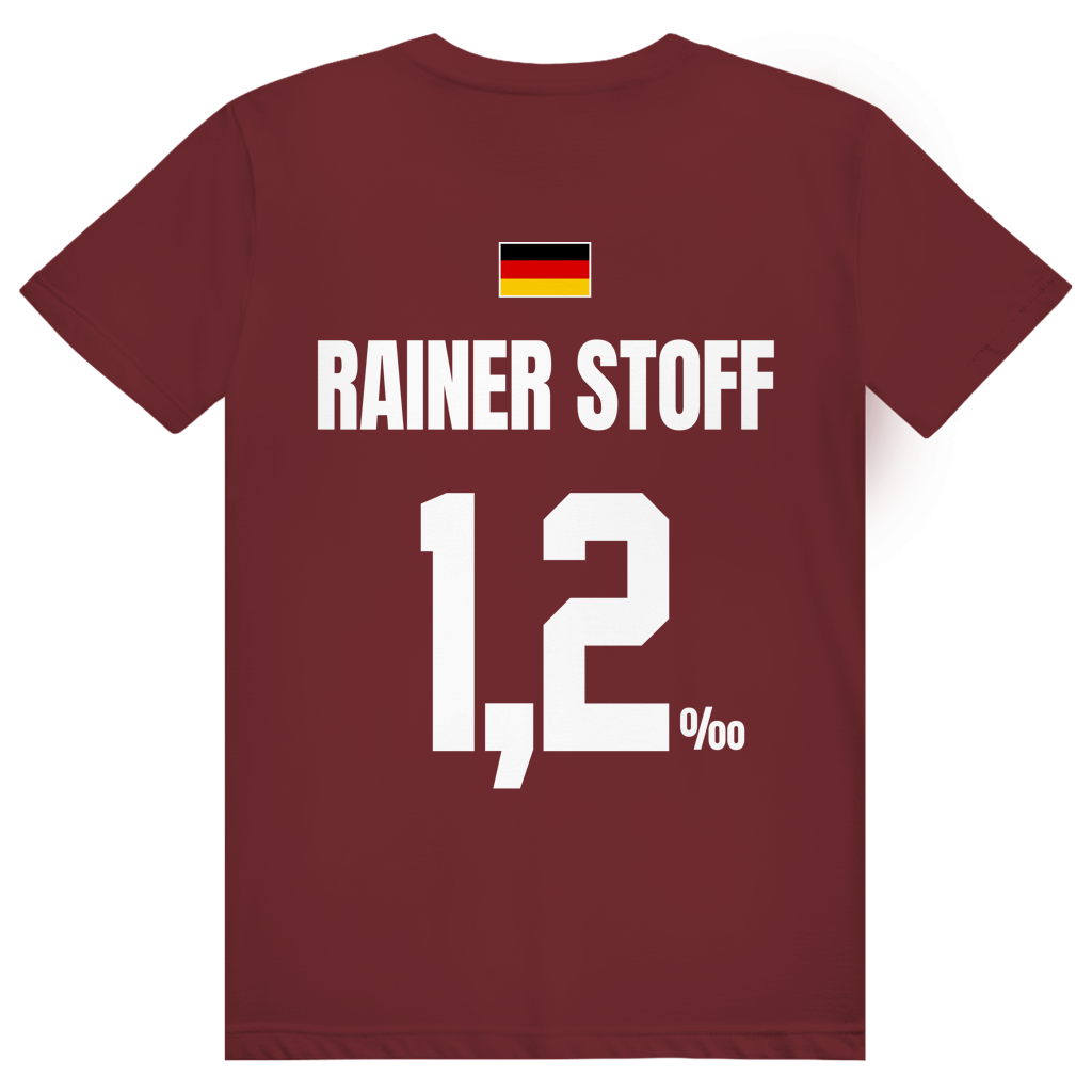 Rainer Stoff - Sauftrikot Deutschland Trikot - Premium Bio Unisex (Rückendruck) T-Shirt