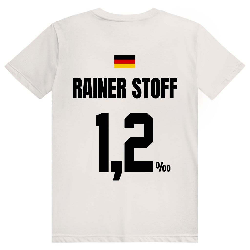 Rainer Stoff - Sauftrikot Deutschland Trikot - Premium Bio Unisex (Rückendruck) T-Shirt
