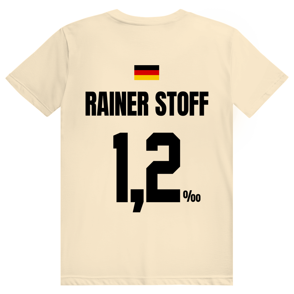 Rainer Stoff - Sauftrikot Deutschland Trikot - Premium Bio Unisex (Rückendruck) T-Shirt
