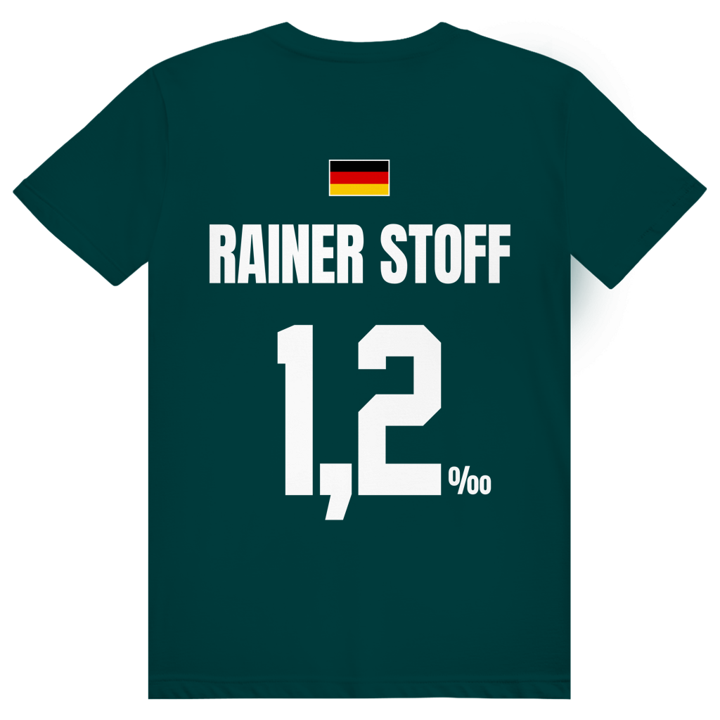Rainer Stoff - Sauftrikot Deutschland Trikot - Premium Bio Unisex (Rückendruck) T-Shirt