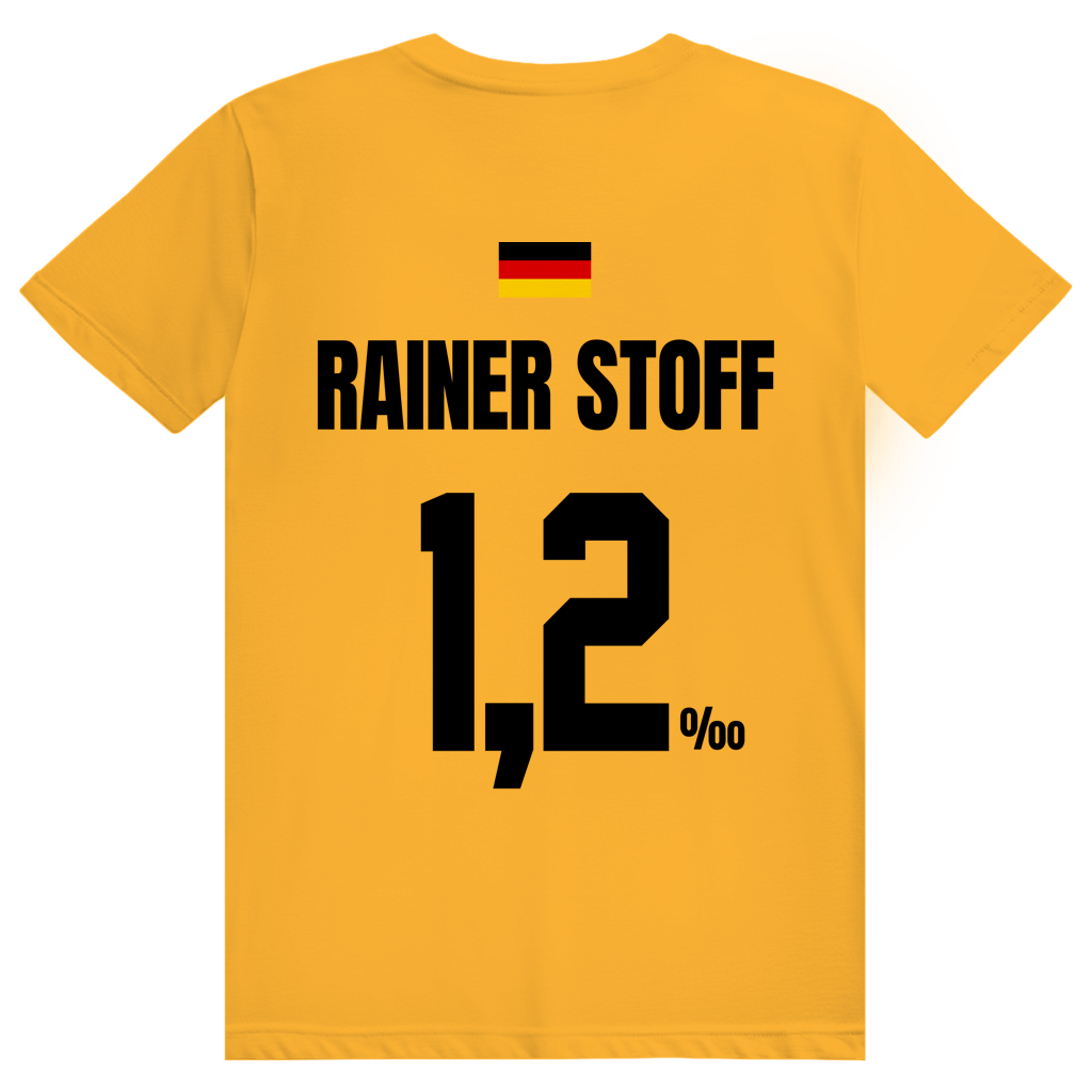 Rainer Stoff - Sauftrikot Deutschland Trikot - Premium Bio Unisex (Rückendruck) T-Shirt