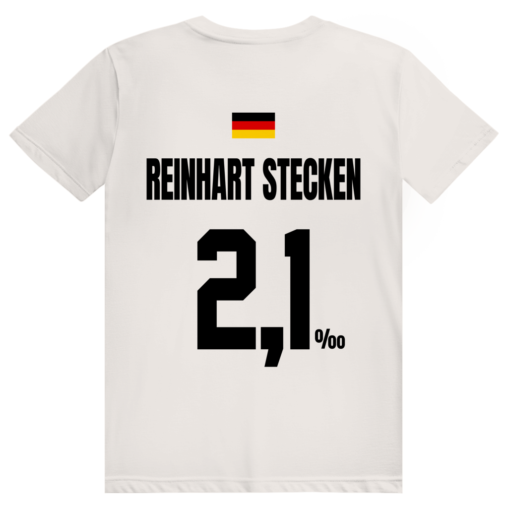 Reinhart Stecken - Sauftrikot Deutschland Trikot - Premium Bio Unisex (Rückendruck) T-Shirt
